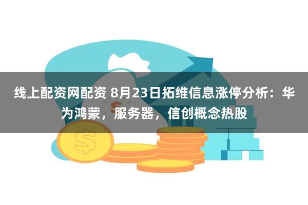 线上配资网配资 8月23日拓维信息涨停分析：华为鸿蒙，服务器，信创概念热股