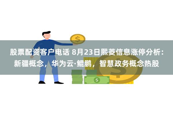 股票配资客户电话 8月23日熙菱信息涨停分析：新疆概念，华为云·鲲鹏，智慧政务概念热股